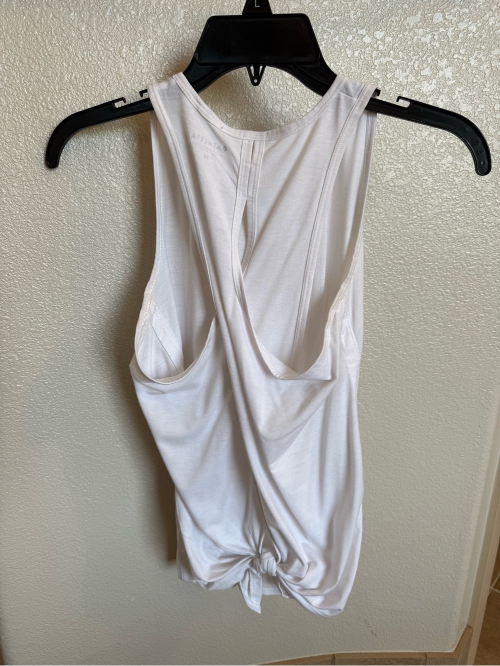 White Athleta Knot-Back Racerback Tank Top - Women
